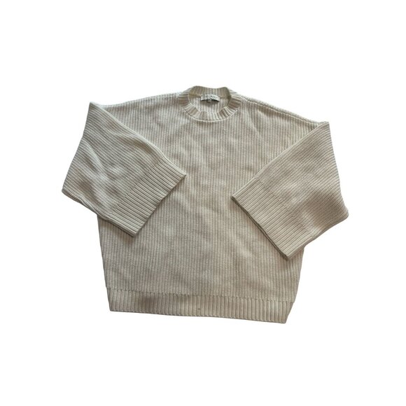 ONE MILE Drew Knit Jumper Sweater in White - Picture 1 of 5